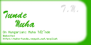 tunde muha business card